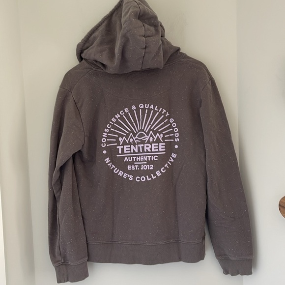 Tentree Zip up hoodie Size Medium Grey/Purple - Picture 7 of 11